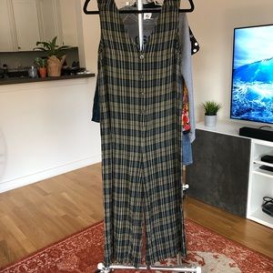 Zara Check Jumpsuit with Buttons